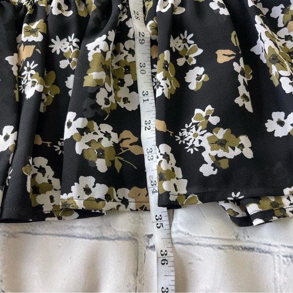 MICHAEL Michael Kors black green long sleeve mini dress fit & flare size M - Picture 11 of 14